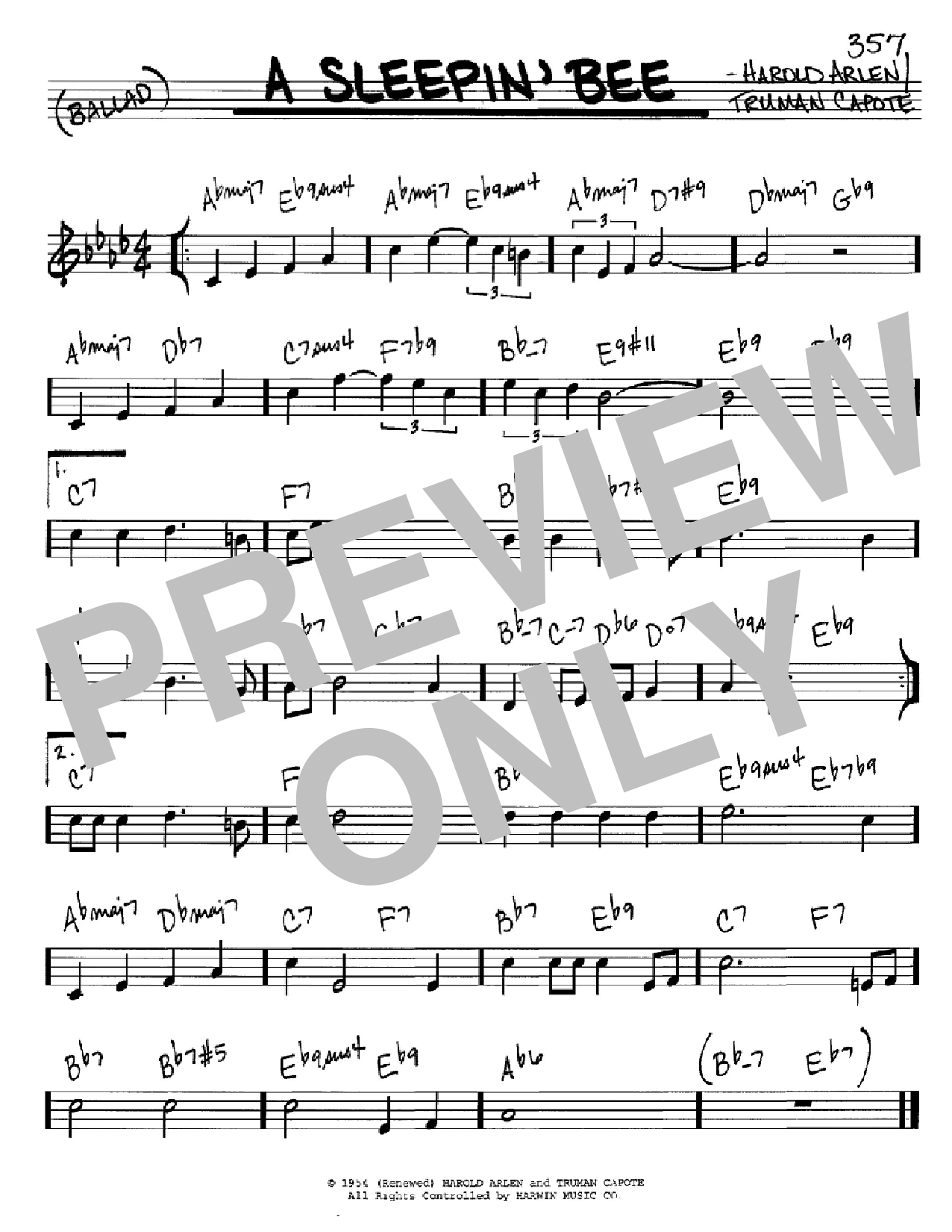 Produktgalerie: Seite 1 von 1 A Sleepin' Bee, Harold Arlen