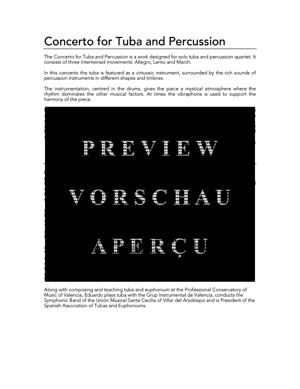 Produktgalerie: Seite 4 von 11 Concerto, , (Tuba Solo + Percussion)