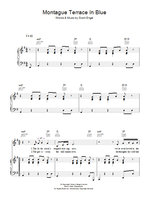 Produktgalerie: Seite 1 von 1 Montague Terrace In Blue, Scott Walker, Gesang, Gitarre, Klavier