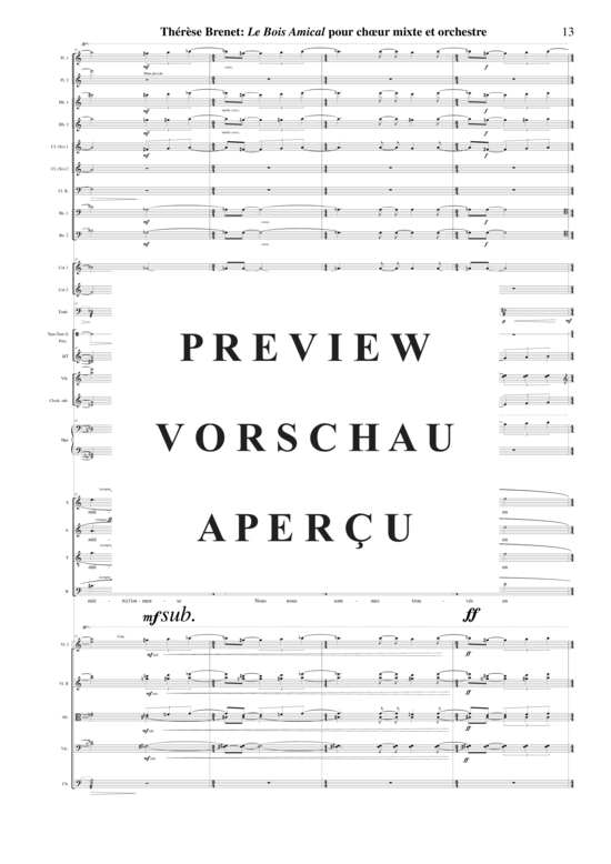 gallery: Le Bois Amical , , (Gemischter Chor/Orchester Partitur)