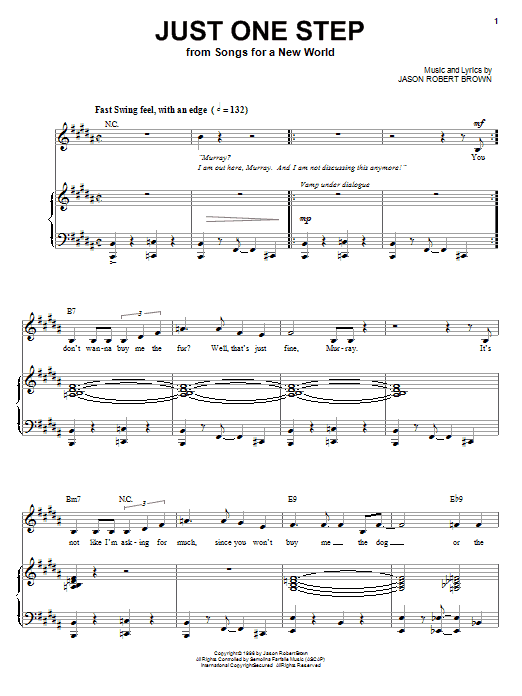 Produktbild zu: Just One Step (from Songs for a New World)
