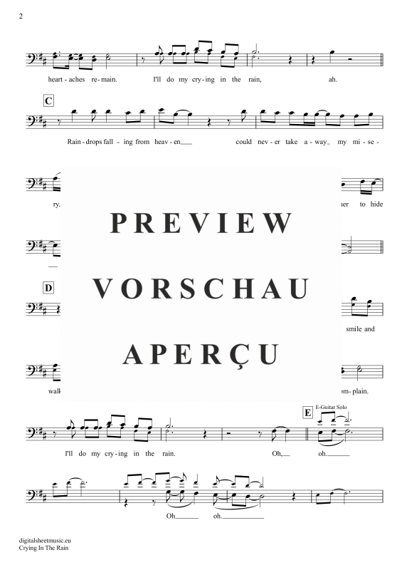 Product gallery: Page 3 of 4 Crying In The Rain , A-Ha, (Posaune / Bariton)