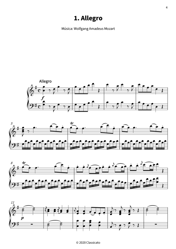 Produktgalerie: Seite 1 von 11 Una pequeña música nocturna - Serenata n.º 13, , Klavier Solo