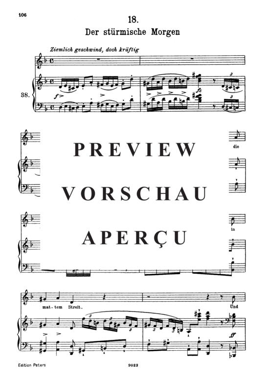 Product gallery: Page 2 of 3 Der stürmische Morgen D.911-18 (Winterreise), , High Voice and Piano