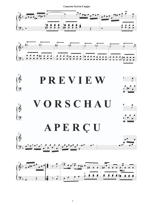 Produktgalerie: Seite 8 von 11 Cembalo Konzert Nr. 6 in F-Dur, , Cembalo und Streichorchester