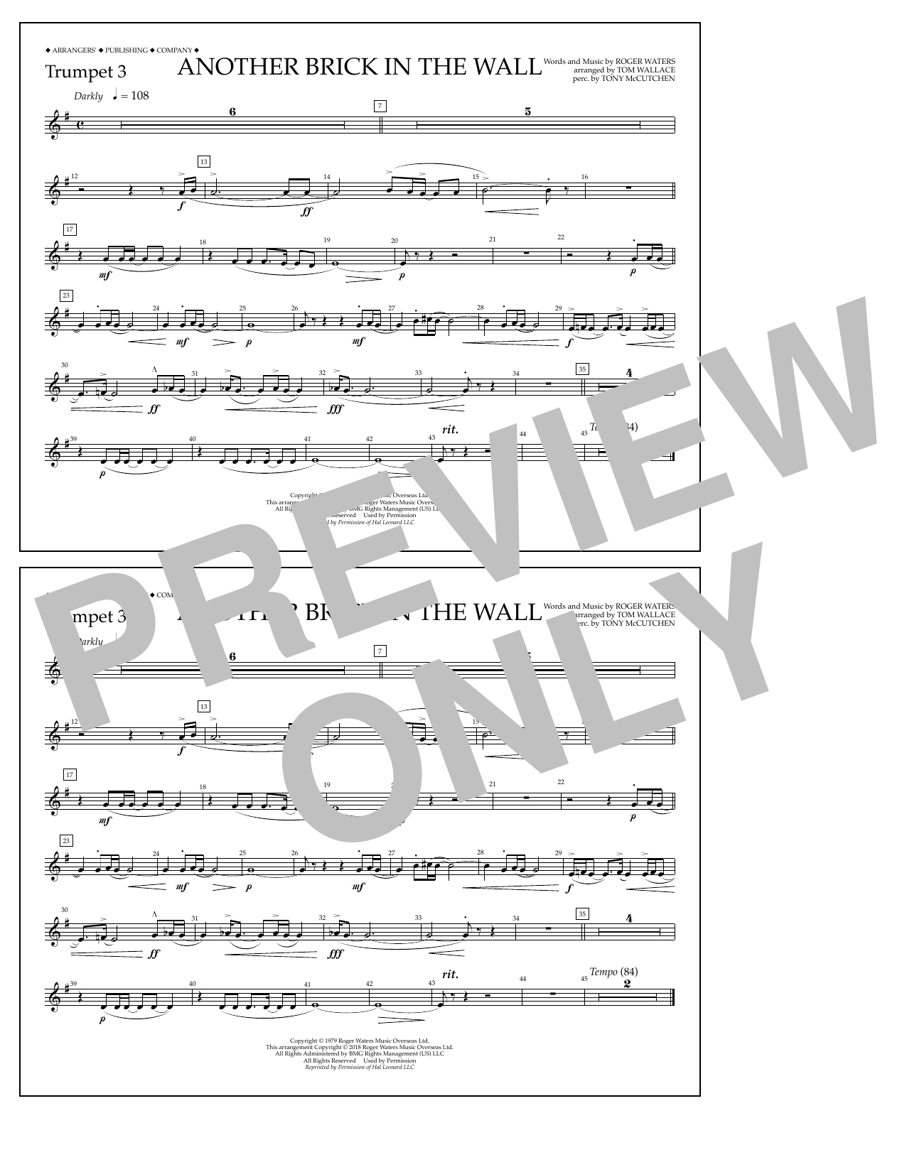 Product picture to: Another Brick in the Wall - Trumpet 3