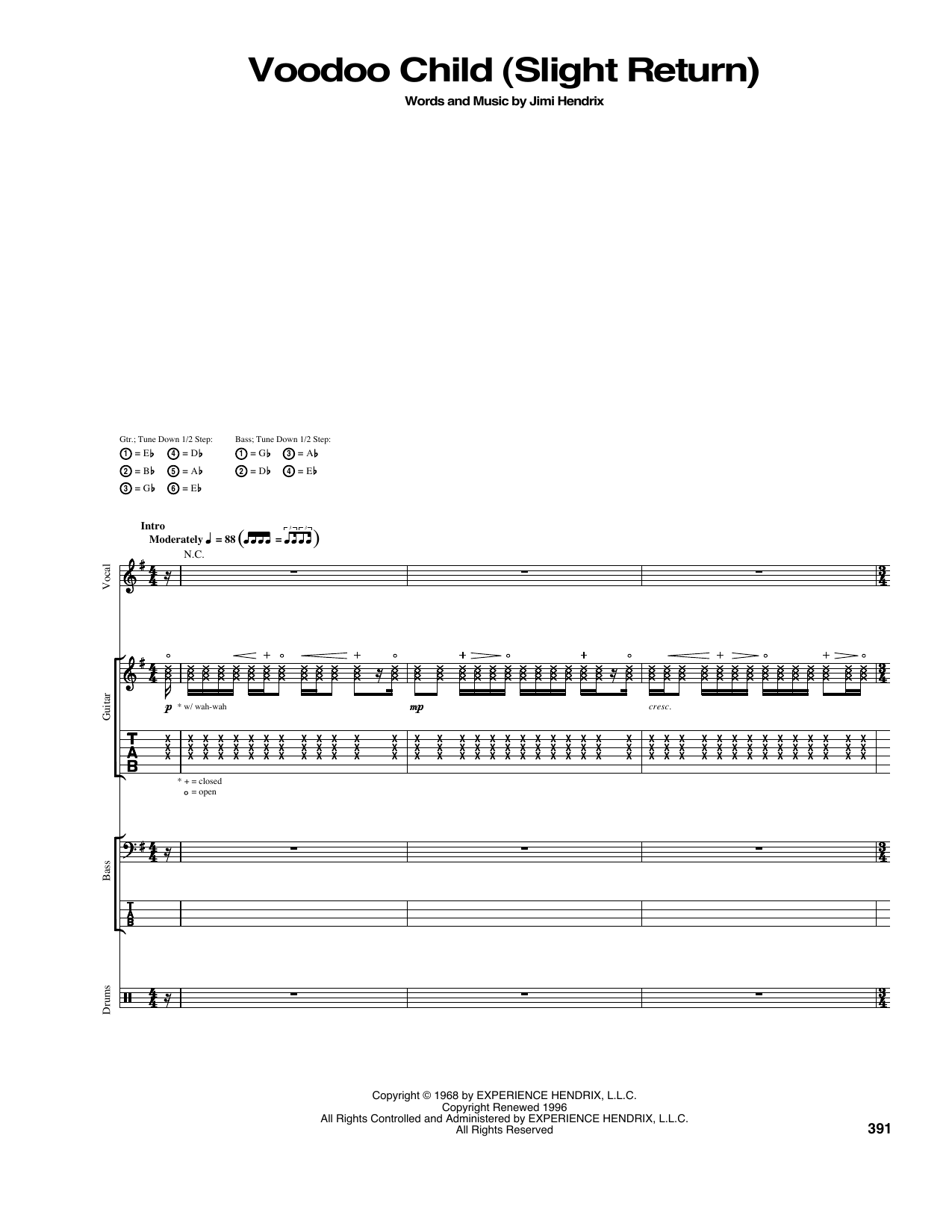 Product gallery: Page 1 of 1 Voodoo Child (Slight Return), Jimi Hendrix