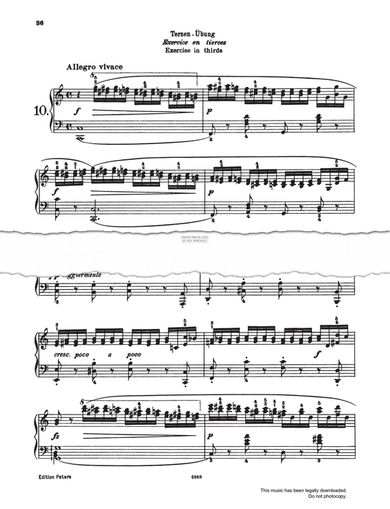 Produktbild zu: Allegro Vivace Study (Op. 740, No.10)