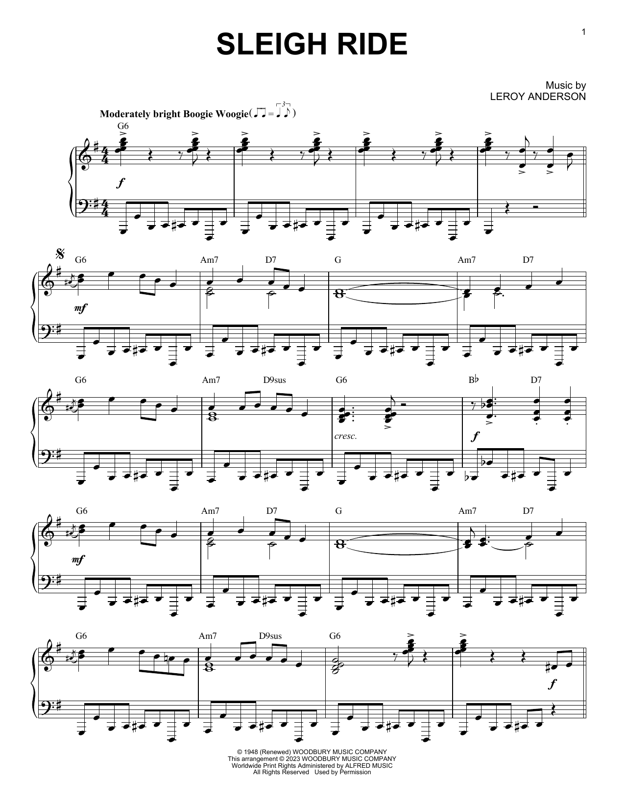 Produktbild zu: Sleigh Ride [Boogie Woogie version] (arr. Brent Edstrom)