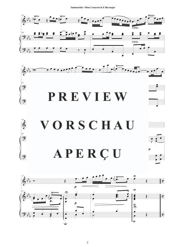 Produktgalerie: Seite 3 von 11 Oboen Konzert in Es-Dur, , Oboe und Cembalo/Klavier