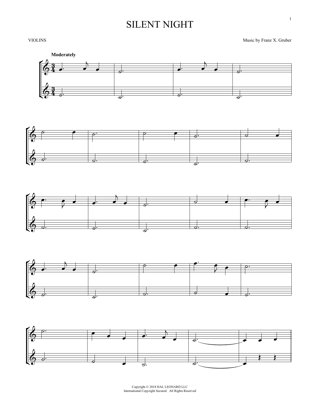 Product gallery: Page 1 of 1 Silent Night, Franz X. Gruber