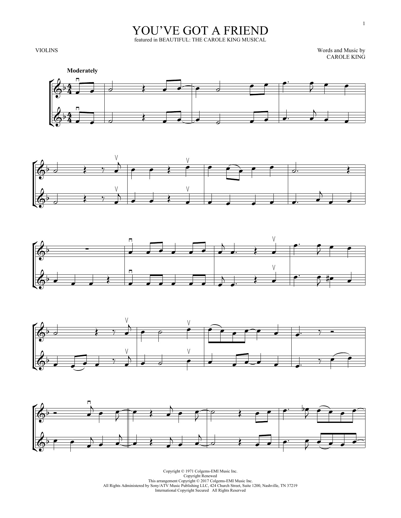 Product gallery: Page 1 of 1 You've Got A Friend (from Beautiful: The Carole King Musical), Carole King