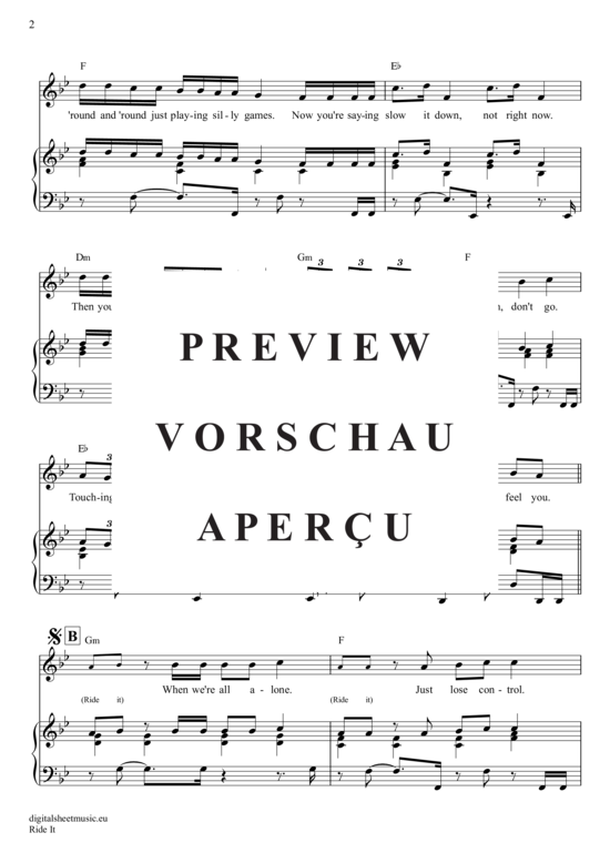 gallery: Ride It , Regard, Klavier und Gesang