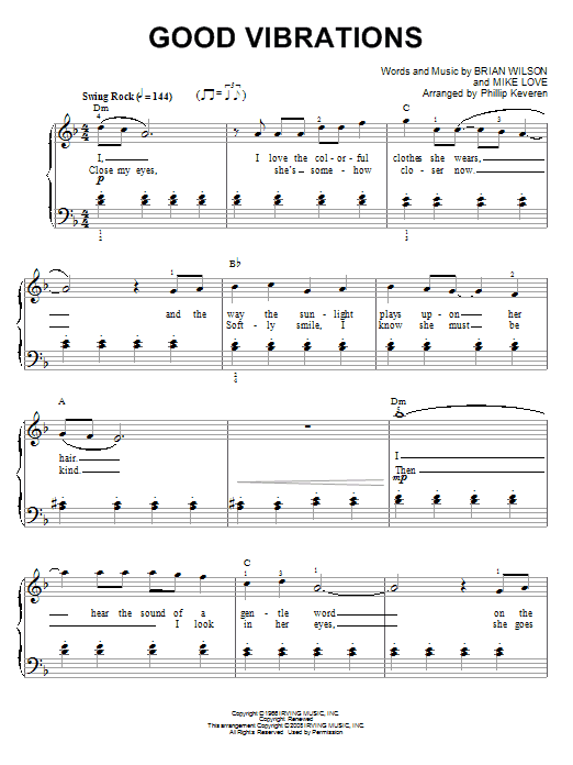 Product gallery: Page 1 of 1 Good Vibrations (arr. Phillip Keveren), The Beach Boys