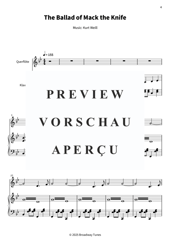 Product gallery: Page 6 of 11 The Ballad of Mack the Knife, , (flute and piano)