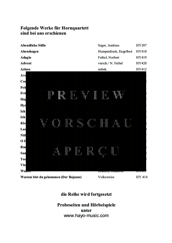 gallery: Arioso, , (Horn Quartett)