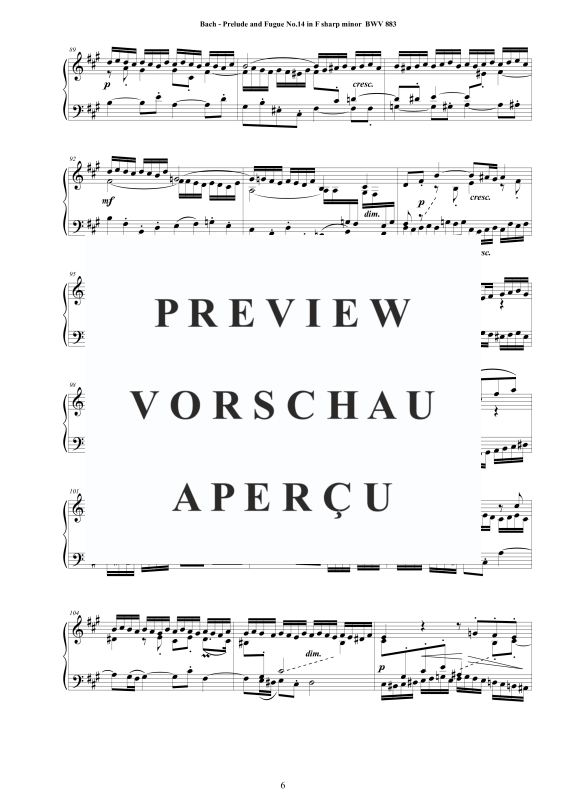 Product gallery: Page 7 of 8 Prelude and Fugue No. 14 in F sharp minor, , Solo Piano