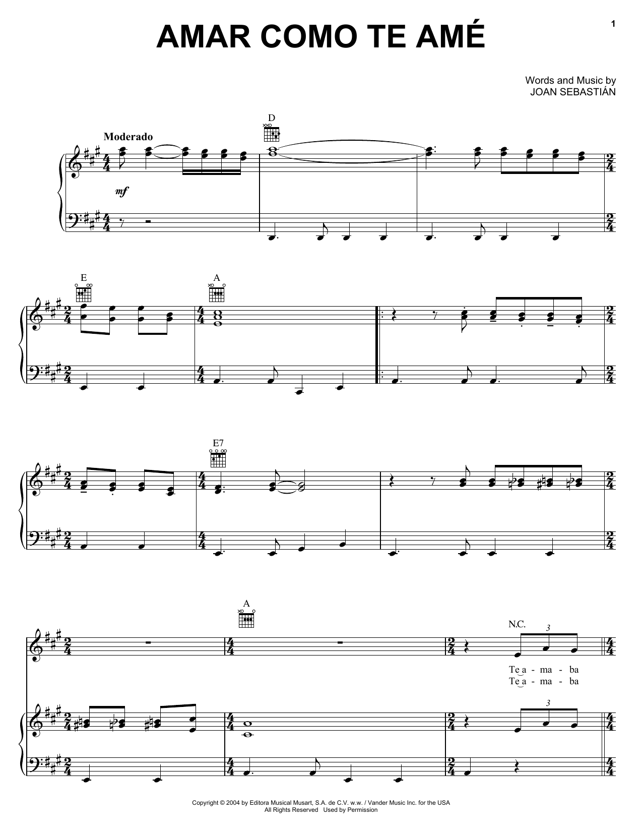 Produktgalerie: Seite 1 von 1 Amar Como Te Ame, Joan Sebastian, Gesang, Gitarre, Klavier