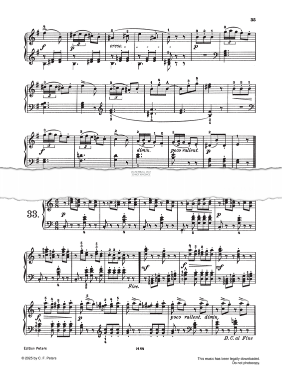 Produktgalerie: Seite 1 von 1 Allegretto, Op. 37, Nr. 35, Henry Lemoine, Klavier