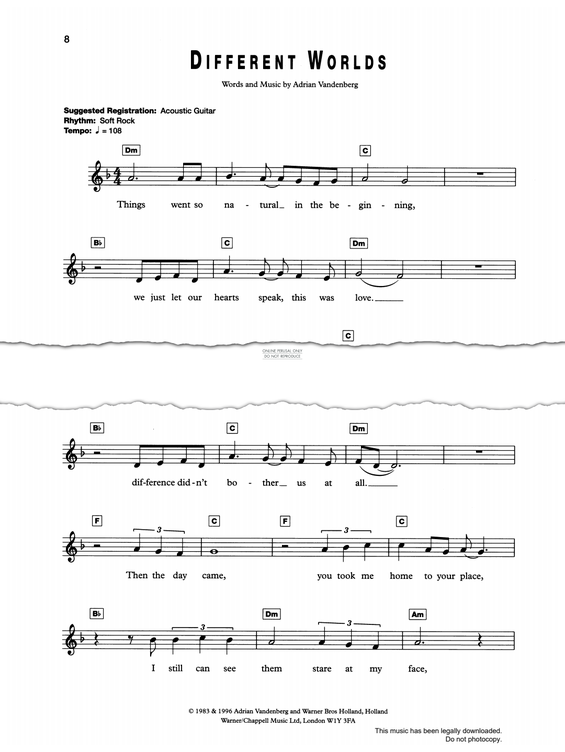 Produktgalerie: Seite 1 von 1 Different Worlds, Vandenberg, Gesang, Keyboard