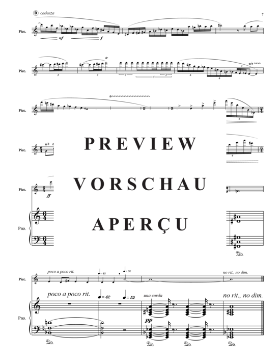 Product gallery: Page 8 of 21 Concerto , , (piccolo flute + piano)