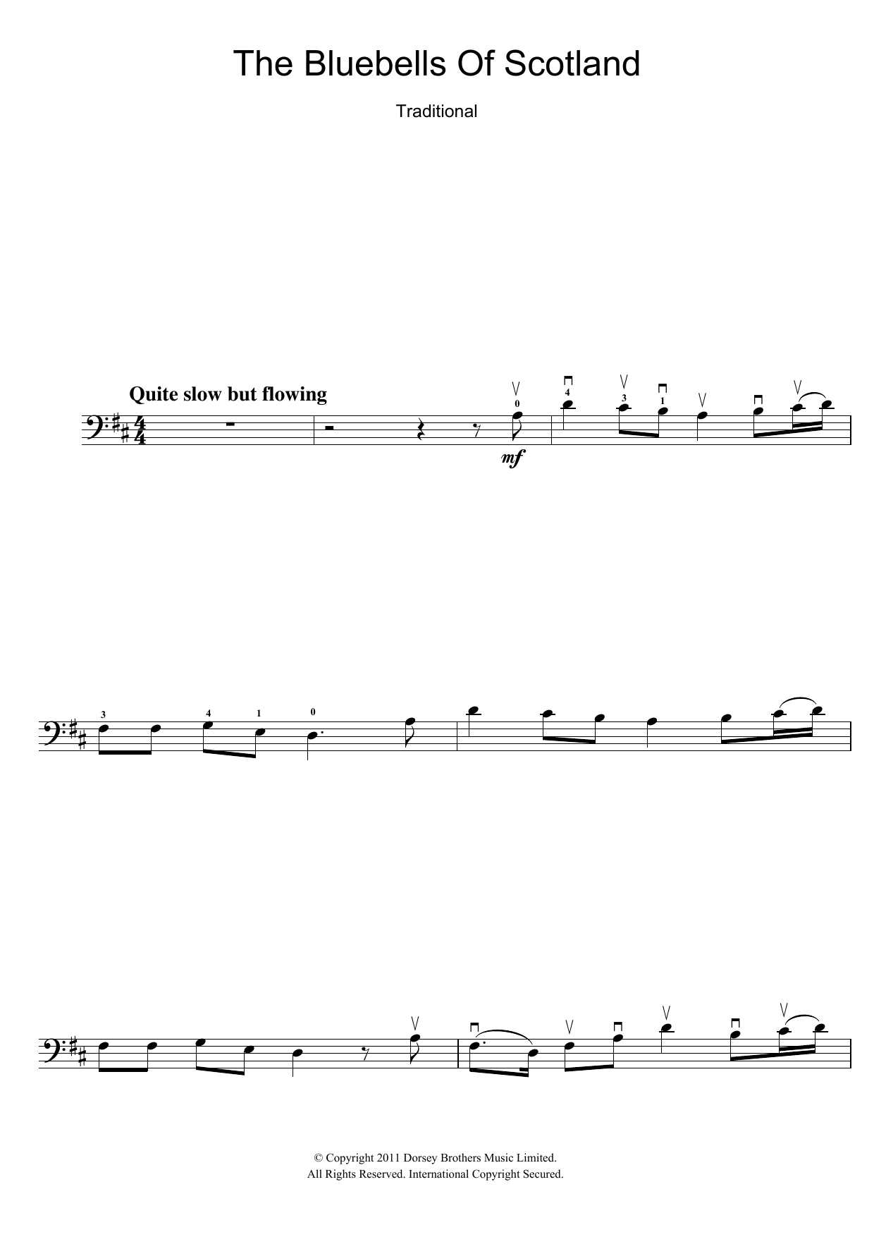 Produktgalerie: Seite 1 von 1 The Bluebells Of Scotland, Traditional, Violoncello