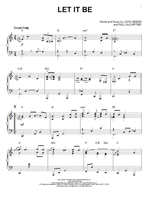 Product gallery: Page 1 of 1 Let It Be [Jazz version] (arr. Brent Edstrom), The Beatles