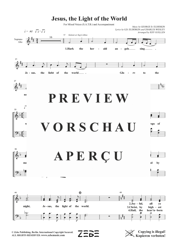 gallery: Jesus, the Light of the World, , Gemischter Chor und Klavier