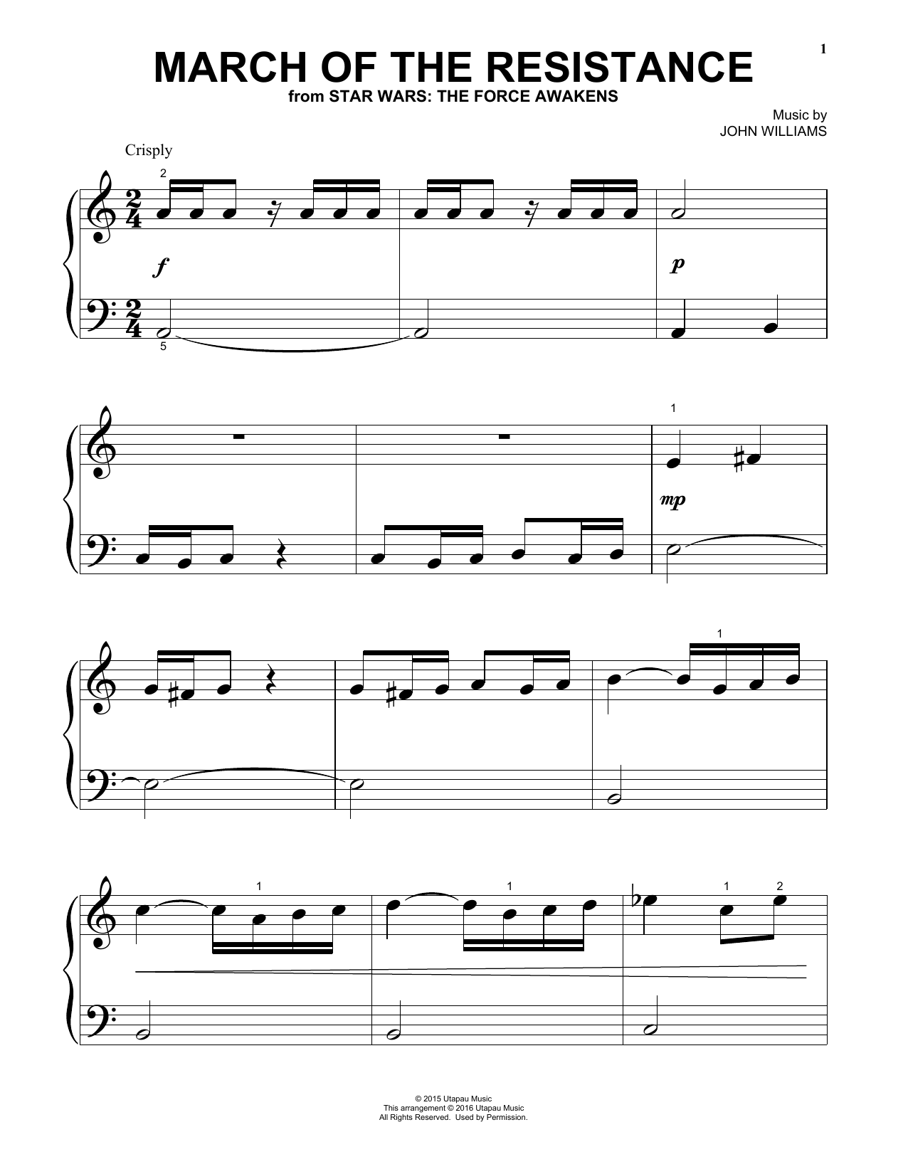 Produktgalerie: Seite 1 von 1 March Of The Resistance, John Williams, Klavier