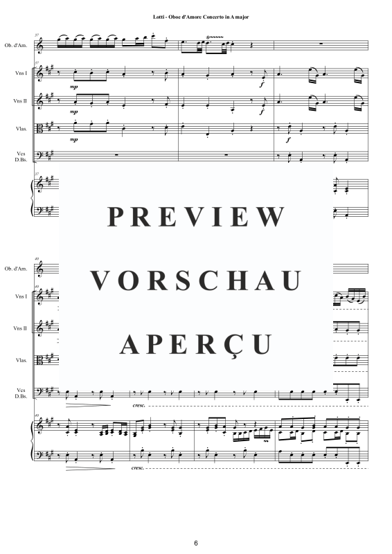 Produktgalerie: Seite 7 von 11 Concerto in A major, , Oboe d'Amore und Kammerorchester