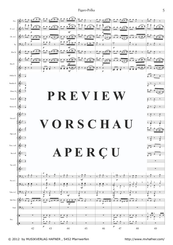 Product gallery: Page 10 of 11 Figaro-Polka, , (large wind orchestra)