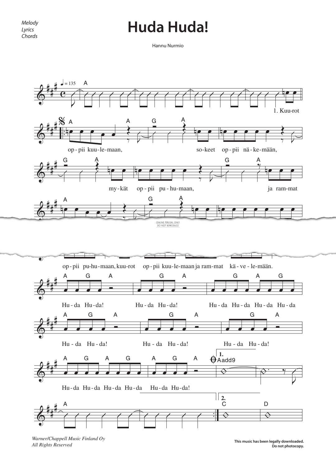 Product gallery: Page 1 of 1 Huda Huda, Tuomari Nurmio