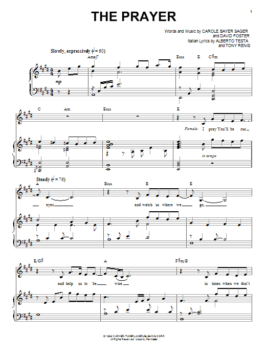 Produktgalerie: Seite 1 von 1 The Prayer, Josh Groban, Gesang, Klavier