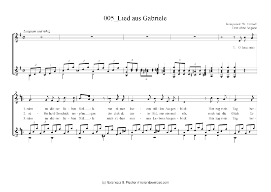 Produktbild zu: Lied aus Gabriele W. Osthoff 