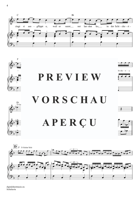 Produktgalerie: Seite 5 von 11 Schickeria, Spider Murphy Gang, Klavier, Gesang & Akkorde