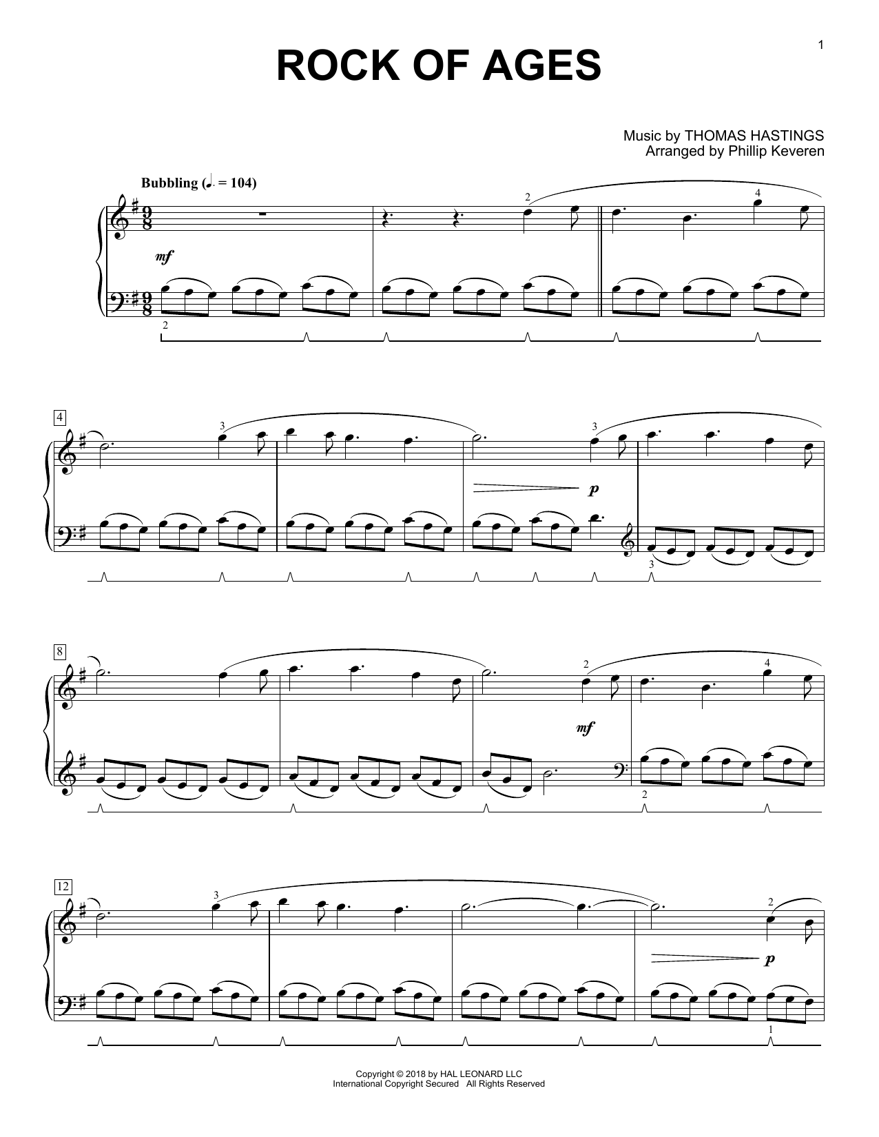 Product picture to: Rock Of Ages [Classical version] (arr. Phillip Keveren)