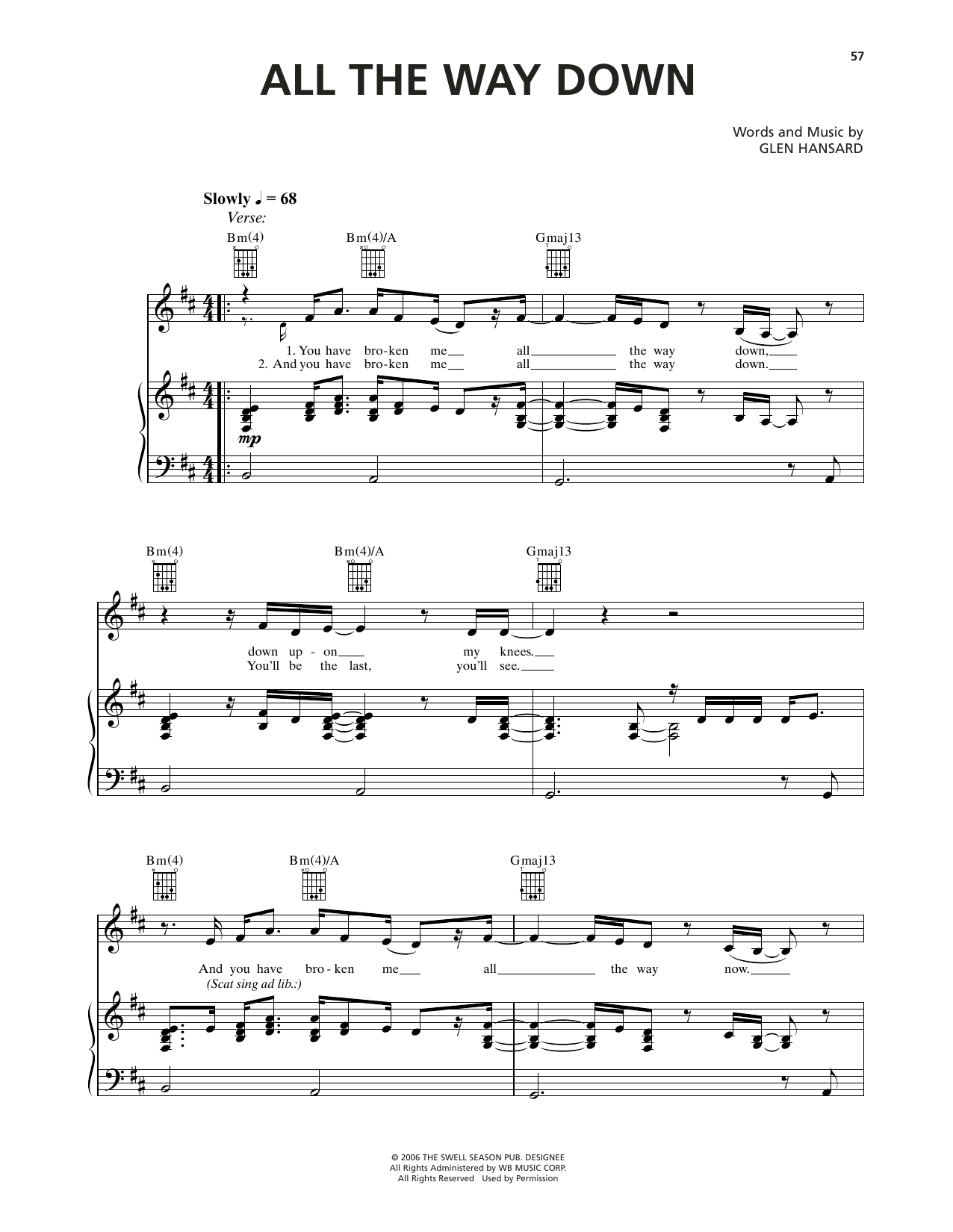 Produktgalerie: Seite 1 von 1 All The Way Down (from Once), Markéta Irglová, Gesang, Gitarre, Klavier