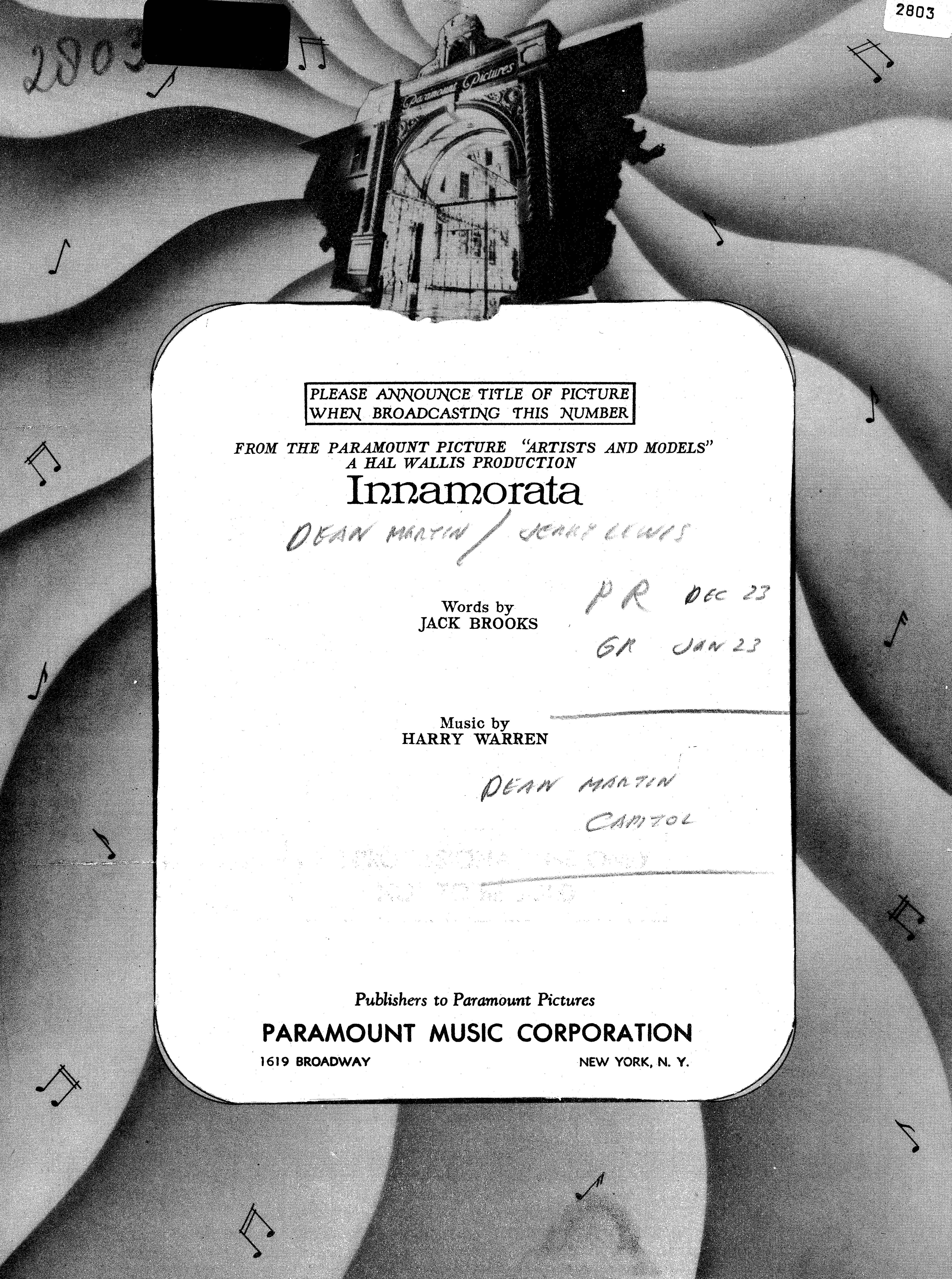 cover: Innamorata, Dean Martin