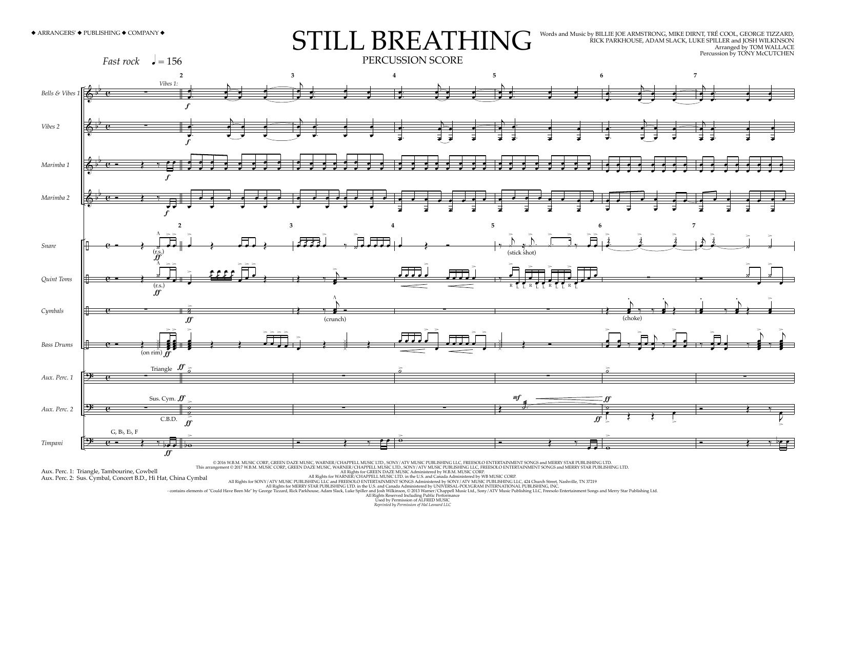 Produktgalerie: Seite 1 von 1 Still Breathing - Percussion Score, Tom Wallace, Ensemble