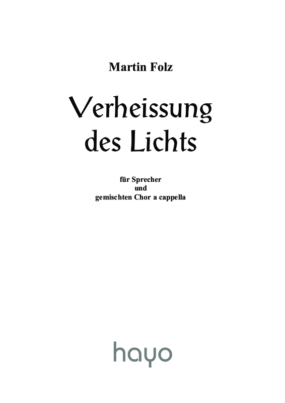 Produktbild zu: Verheissung des Lichts