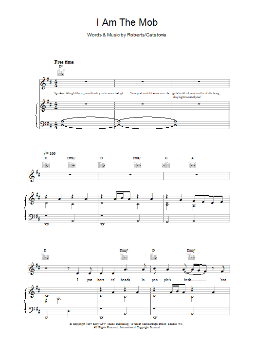 Produktgalerie: Seite 1 von 1 I Am The Mob, Catatonia, Gesang, Gitarre, Klavier