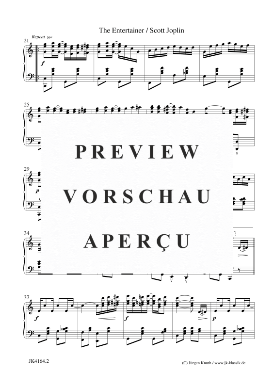 gallery: The Entertainer, , Klavier Solo