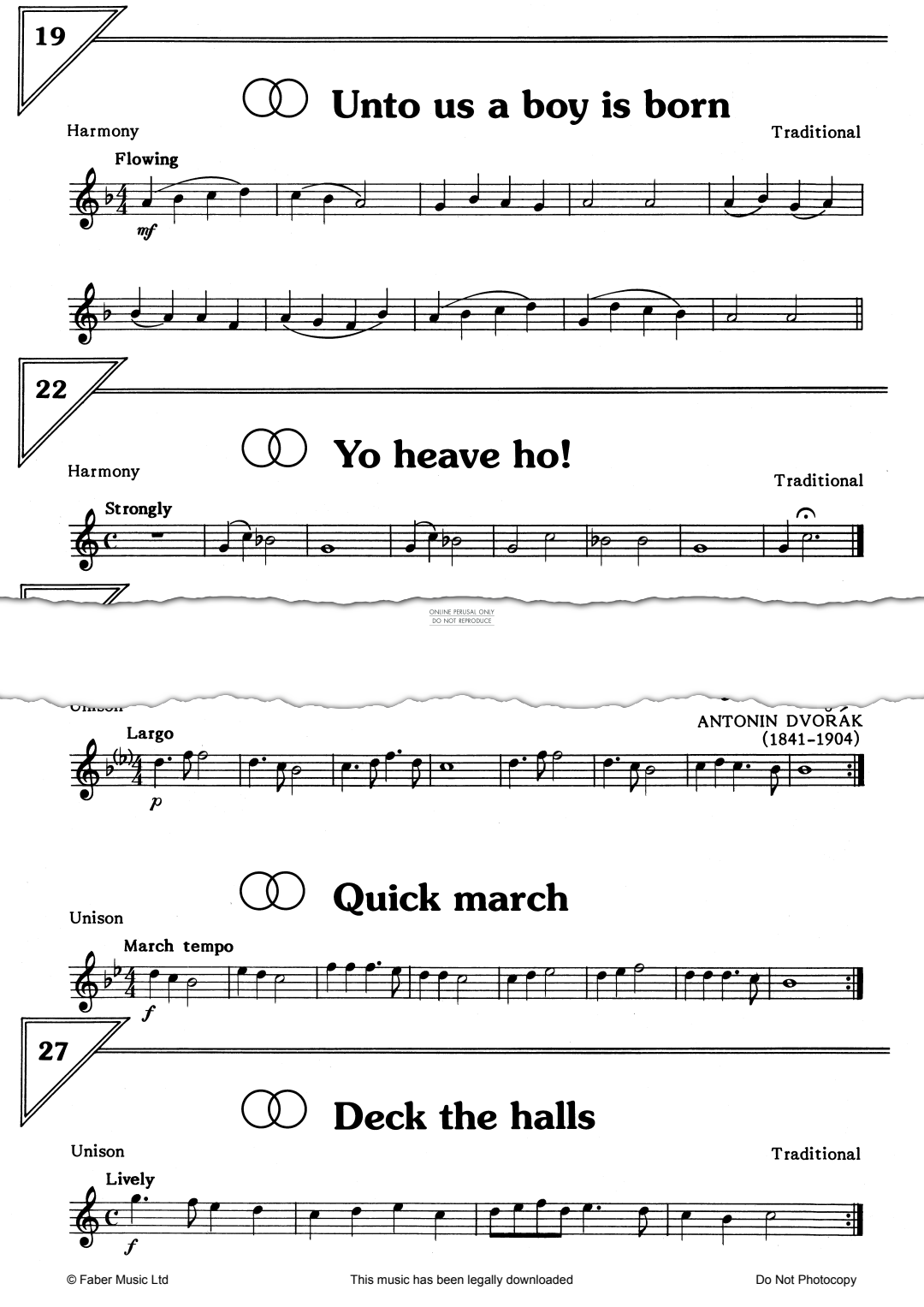Product gallery: Page 1 of 1 Unto Us A Boy Is Born/Yo Heave Ho!/New World Symphony/Quick March/Deck The Halls, Antonín Dvorák
