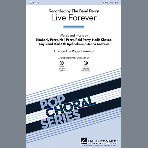 cover: Live Forever (arr. Roger Emerson), The Band Perry, Chor