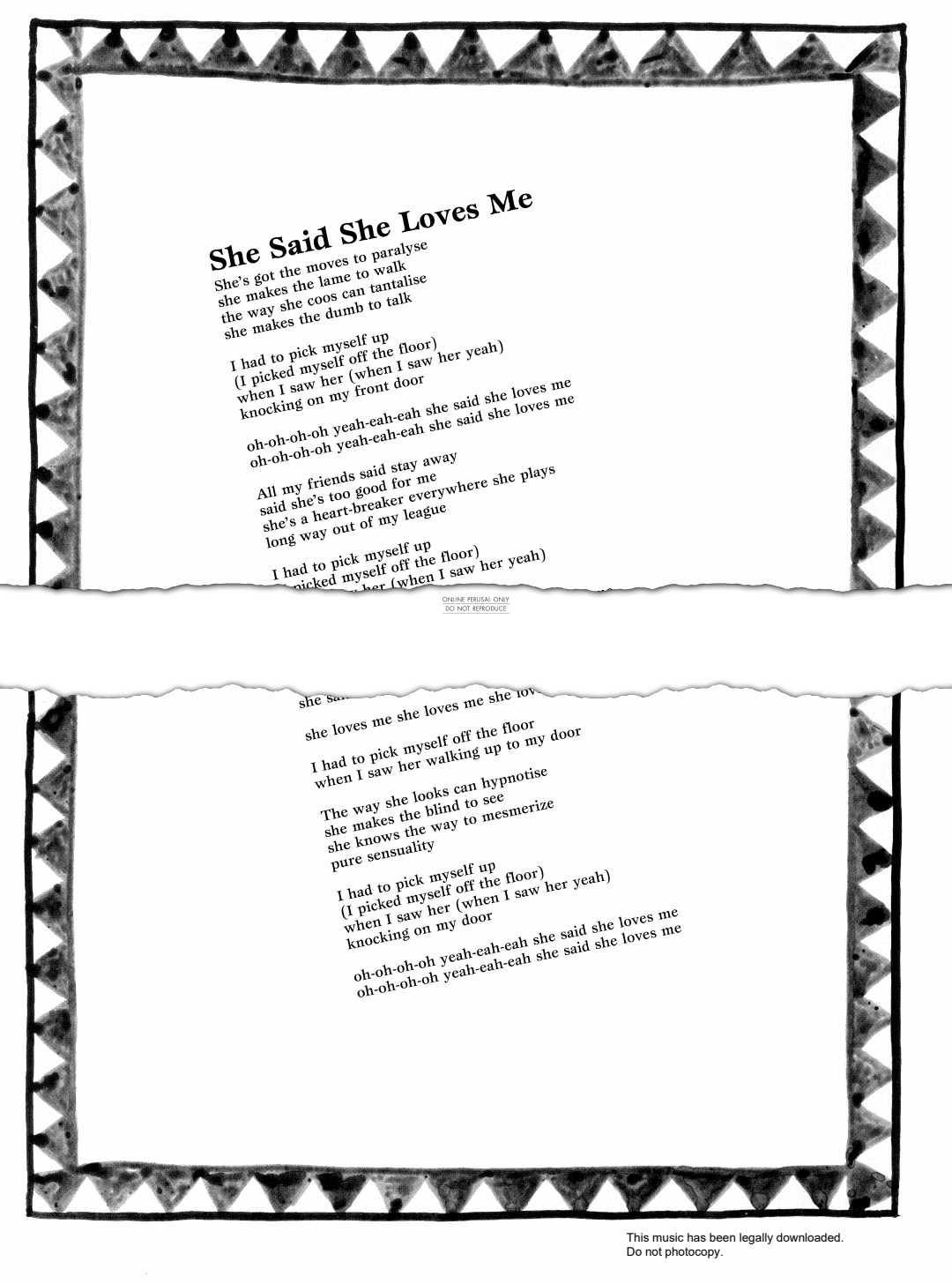 Product picture to: She Said She Loves Me