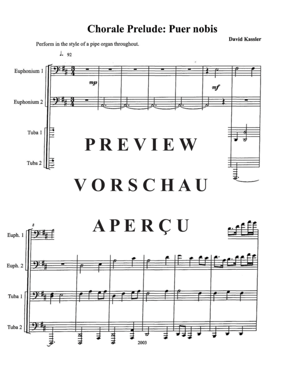 gallery: Chorale Prelude and Fugue on Puer Nobis , , (Tuba Quartett EETT)