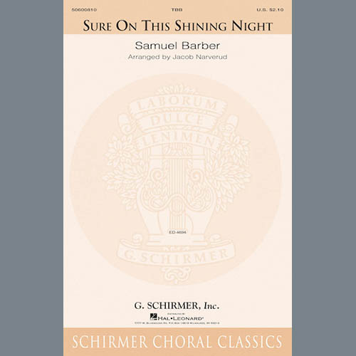 cover: Sure On This Shining Night, Jacob Narverud