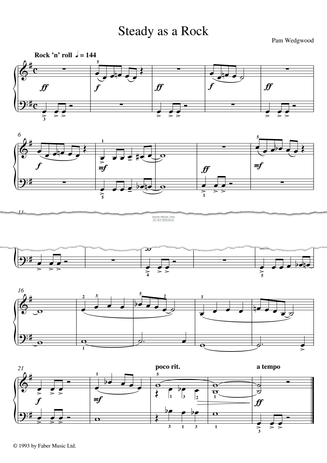 Produktbild zu: Steady as a Rock (from 'Easy Jazzin' About)