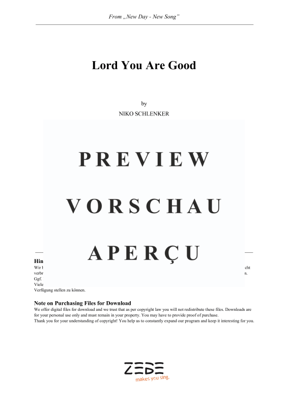 gallery: Lord You Are Good, , Gemischter Chor SAB, Solo und Klavier