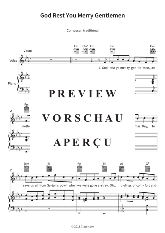 Product picture to: God Rest You Merry Gentlemen traditional